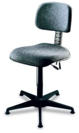ESD-werkstoel, zitting PU-schuim met stalen inzetelement zwart, met Kunststof glijders