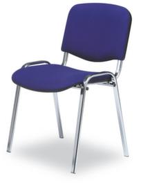 Nowy Styl Buisstalen stoel met beklede rugleuning, zitting stof (100% polyolefine), blauw