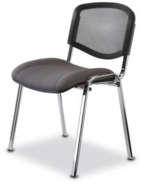 Nowy Styl Bezoekersstoel ISO met netrug, zitting stof (100% polyester), donkergrijs