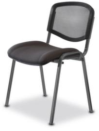 Nowy Styl Bezoekersstoel ISO met netrug, zitting stof (100% polyester), zwart