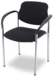 Nowy Styl 6-hoog stapelbare bezoekersstoel Style met bekleding, zitting stof (100% kunstvezel), zwart
