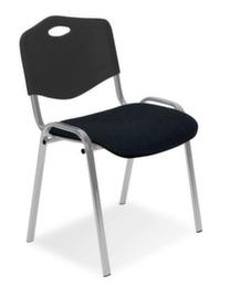 Nowy Styl Bezoekersstoel ISO met kunststof rugleuning, zitting stof (100% polyester), zwart