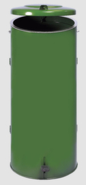 VAR Brandveilige afvalverzamelaar, 120 l, RAL6001 smaragdgroen