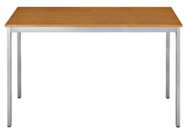 Rechthoekige multifunctionele tafel met frame van vierkante buis, breedte x diepte 1200 x 800 mm, plaat kersenboom