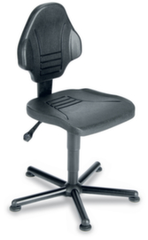 meychair Werkstoel Workster Komplex met synchroonmechanisme, zitting PU-schuim zwart, met Kunststof glijders