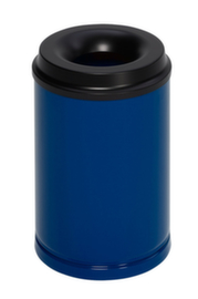 VAR Prullenmand met bluskop, 15 l, RAL5010 gentiaanblauw, bovendeel zwart
