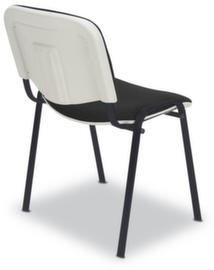 Nowy Styl Buisstalen stoel met kunststof rugschaal, zitting stof (100% polyester), donkergrijs