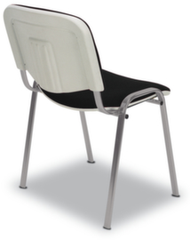 Nowy Styl Buisstalen stoel met kunststof rugschaal, zitting stof (100% polyester), donkergrijs