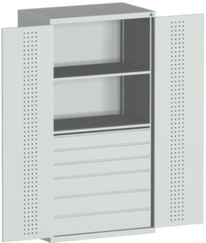 bott Systeemkast cubio met geperforeerde paneeldeuren, 6 lade(n)