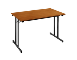 Stapelbare multifunctionele klaptafel, breedte x diepte 1200 x 600 mm, plaat kersenboom
