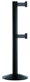 Afbakeningssysteem EXTEND DOUBLE met 2 afzetbanden en paal, lengte afzetlint 3,7 m, paal zwart