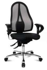Topstar bureaustoel Sitness 15 met permanent-contactmechanisme, rugleuning met netbekleding, zwart