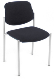 Nowy Styl 6-hoog stapelbare bezoekersstoel Style met bekleding, zitting kunstleer, antraciet