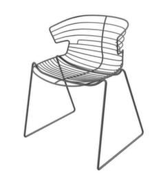 Quadrifoglio Outdoor bezoekersstoel COVE met draadzitting
