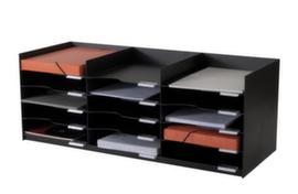 Paperflow Stapelbare formulierenbox easyOffice®, 15 vakken DIN A4, zwart