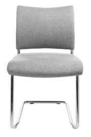 Topstar Beklede bezoekersstoel met sledeframe Visit 20, zitting stof (100% polypropyleen), lichtgrijs