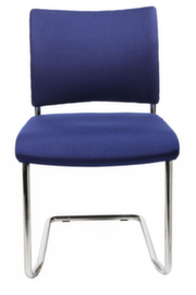 Topstar Beklede bezoekersstoel met sledeframe Visit 20, zitting stof (100% polypropyleen), blauw
