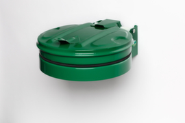 VAR Vuilniszakhouder voor wandbevestiging, voor 120-liter-zakken, groen, deksel groen