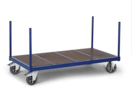 Rollcart Rongenwagen met anti-slip laadruimte, draagvermogen 1200 kg, laadvlak lengte x breedte 1300 x 800 mm