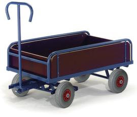 Rollcart Handtrekwagen met 2 assen met stuurmechanisme, draagvermogen 400 kg, laadvlak lengte x breedte 1130 x 635 mm