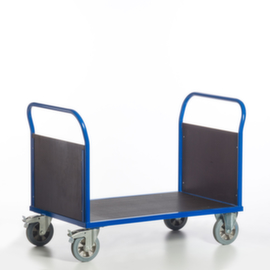 Rollcart Dubbelzijdige wagon met anti-slip laadruimte, draagvermogen 1200 kg, laadvlak lengte x breedte 1000 x 700 mm