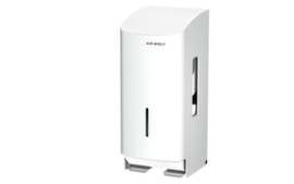 AIR-WOLF Toiletpapierautomaat Gamma voor 2 rollen, RVS, wit