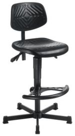 meychair Werkstoel Workster Komplex met zithoekverstelling, zitting PU-schuim zwart, met Kunststof glijders