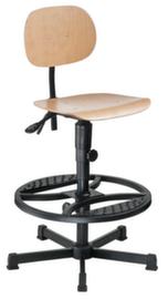meychair Werkplaatsstoel Workster Simplex, zitting beuken beuken, met kunststof glijders