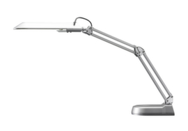 Bureauspaarlamp Ecostar, licht koudwit (daglichtwit), zilverkleurig