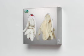 Dispenser voor handschoenen met 2 compartimenten