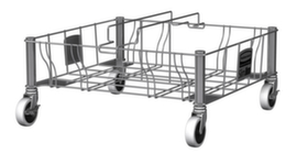 Rubbermaid trolley Slim Jim® voor 2 verzamelaars van recyclebaar materiaal, voor 60 - 87 l bak, RVS