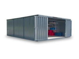 S&auml;bu Gegalvaniseerde materiaalcontainer FLADAFI&reg; met 3 modules