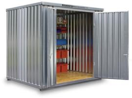 S&auml;bu Gegalvaniseerde materiaalcontainer met groot volume XXL met houten vloer