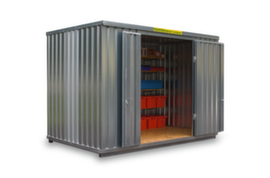 S&auml;bu Gegalvaniseerde materiaalcontainer met groot volume XXL met houten vloer