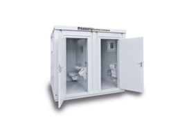 Säbu Toiletcontainers FLADAFI® voor dames en heren, hoogte x breedte x diepte 2600 x 3050 x 2170 mm