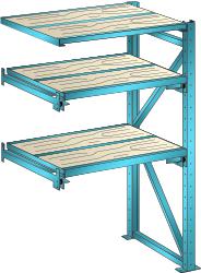 LISTA Uittrekstelling voor zware lasten met 3 etages