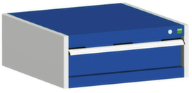 bott Ladekast cubio oppervlak 650 x 525 mm, 1 lade(n), RAL7035 lichtgrijs/RAL5010 gentiaanblauw