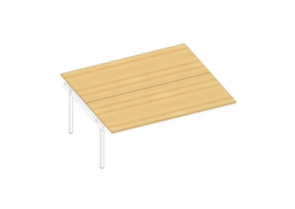 Quadrifoglio In hoogte verstelbare aanbouwtafel Practika voor benchtafel met 4-voetonderstel, breedte x diepte 1800 x 1600 mm, plaat beuken
