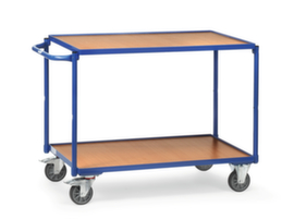 fetra lichte tafelwagen houten bodem met rand 850x500 mm, draagvermogen 300 kg, 2 etages