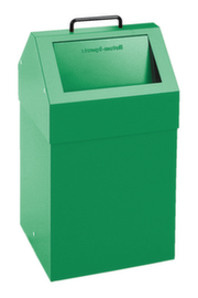 stumpf Brandvertragende container voor recyclebaar materiaal, 45 l, RAL6024 verkeersgroen, deksel RAL6024 verkeersgroen