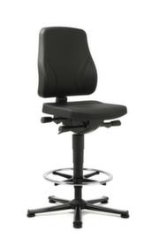 bimos Werkplaatsstoel All-In-One Trend 3, zitting PU-schuim zwart, met glijders