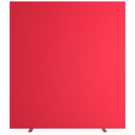Paperflow Scheidingswand tweezijdig bekleed met stof, hoogte x breedte 1740 x 1600 mm, wand rood