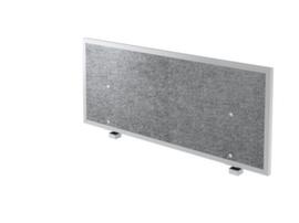 Geluidabsorberende tafelscheidingswand ATW 12 met aluminium frame, hoogte x breedte 500 x 1195 mm, wand grijs gemêleerd