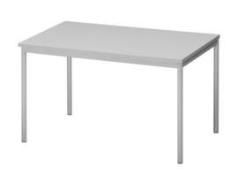 Multifunctionele tafel met ronde buizen met 4-voetonderstel, hoogte x breedte x diepte 720 x 1200 x 800 mm, plaat lichtgrijs
