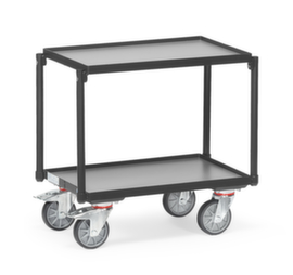 fetra Tafelwagen GREY EDITION voor euronorm-bak 605x405 mm, draagvermogen 250 kg, 2 etages
