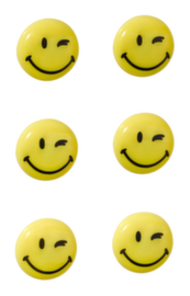 Franken Magneet "Happy”, geel, Ø 30 mm