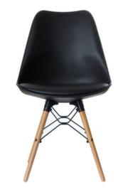 Paperflow Bezoekersstoel Dogewood, zitting zwart, 4-voetonderstel