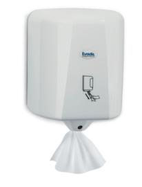 Hoekige dispenser voor handdoekrollen Maxi, ABS, wit