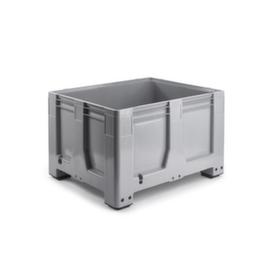 Palletbox, inhoud 610 l, grijs, 4 voeten