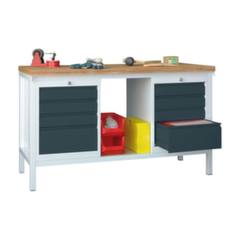 PAVOY Werkbank met verschillende soorten onderbouw